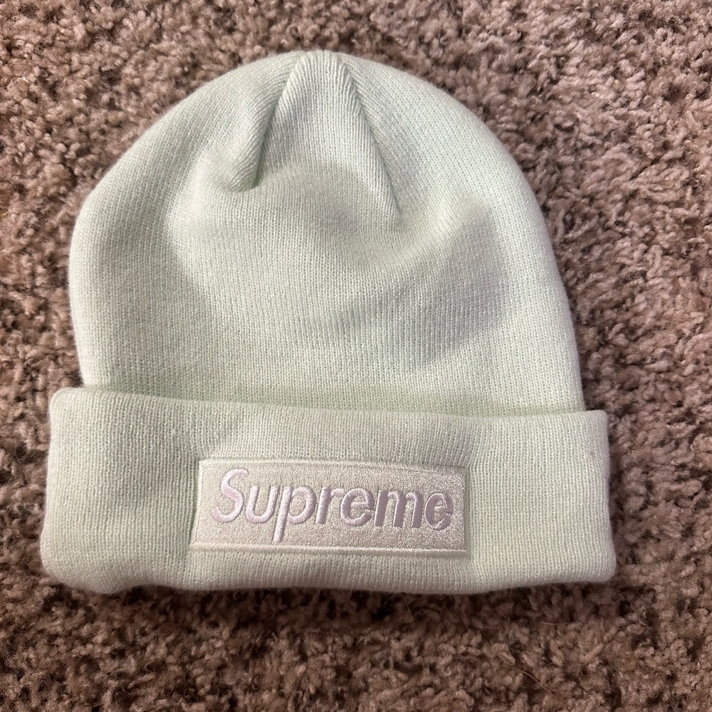 Supreme Mint Green Knit Beanie